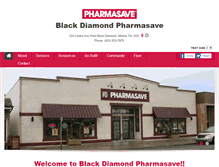 Tablet Screenshot of blackdiamondpharmasave.com